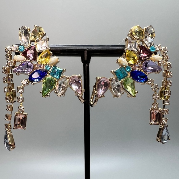 Multi-colored Stone Earrings - Picture 1 of 4